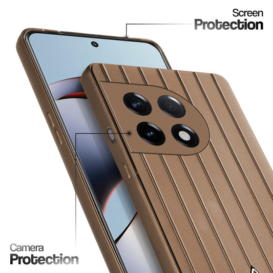 Glossy Matte Line Texture Back Cover for OnePlus 11R 5G