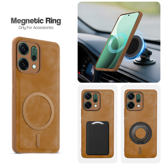 Cushion Grip Leather Case for Oppo Reno 14 5G
