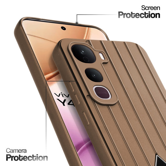 Glossy Matte Line Texture Back Cover for Vivo Y400 Pro 5G