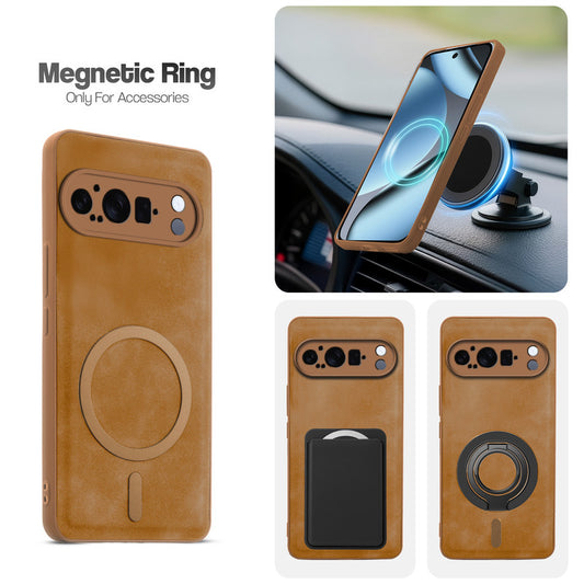 Cushion Grip Leather Case for Google Pixel 10 Pro XL 5G