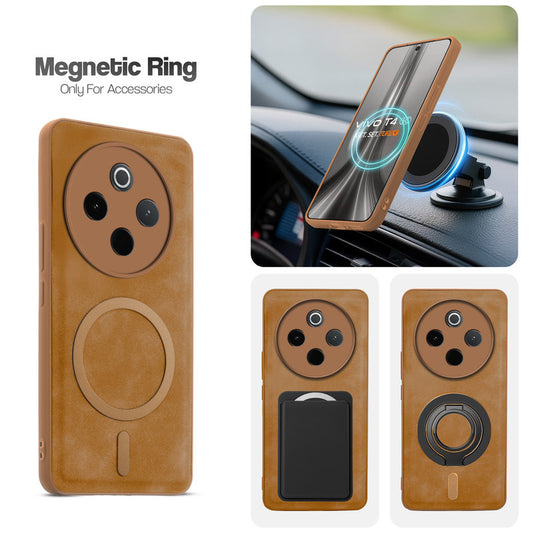 Cushion Grip Leather Case for iQOO Z10 5G