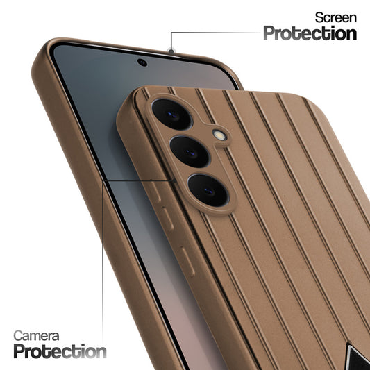 Glossy Matte Line Texture Back Cover for Samsung S25 FE 5G