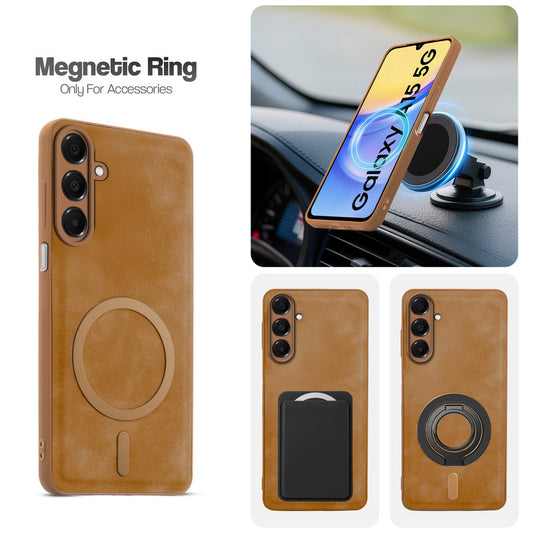 Cushion Grip Leather Case for Samsung A15 5G