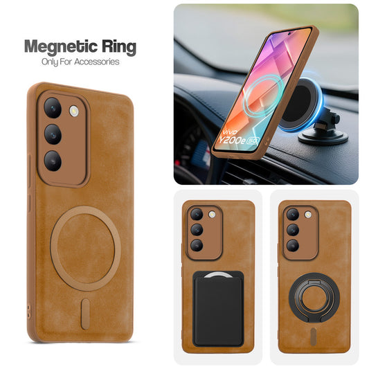 Cushion Grip Leather Case for Vivo Y200e 5G