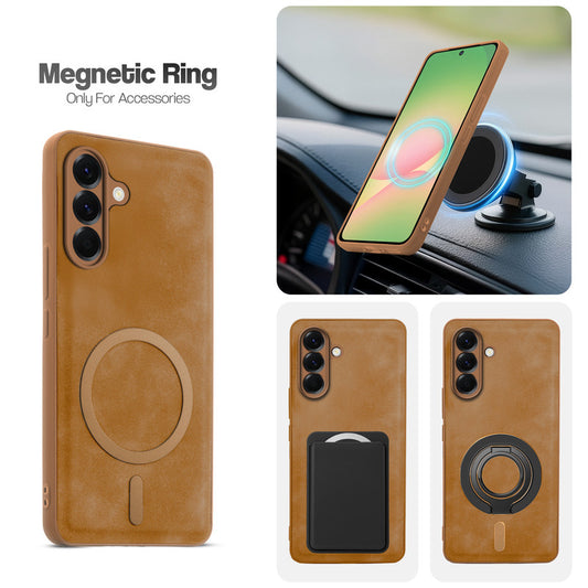 Cushion Grip Leather Case for Samsung A56 5G