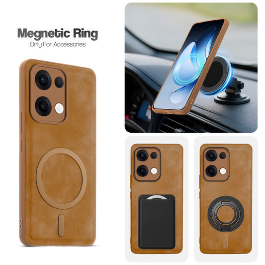 Cushion Grip Leather Case for Oppo Reno 13 5G