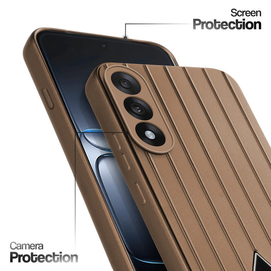 Glossy Matte Line Texture Back Cover for OnePlus Nord 5 5G
