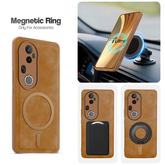 Cushion Grip Leather Case for Vivo T4 Ultra 5G