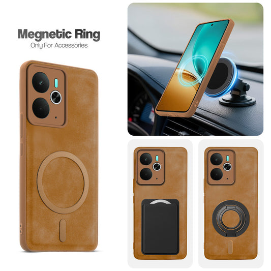 Cushion Grip Leather Case for Realme 14T 5G