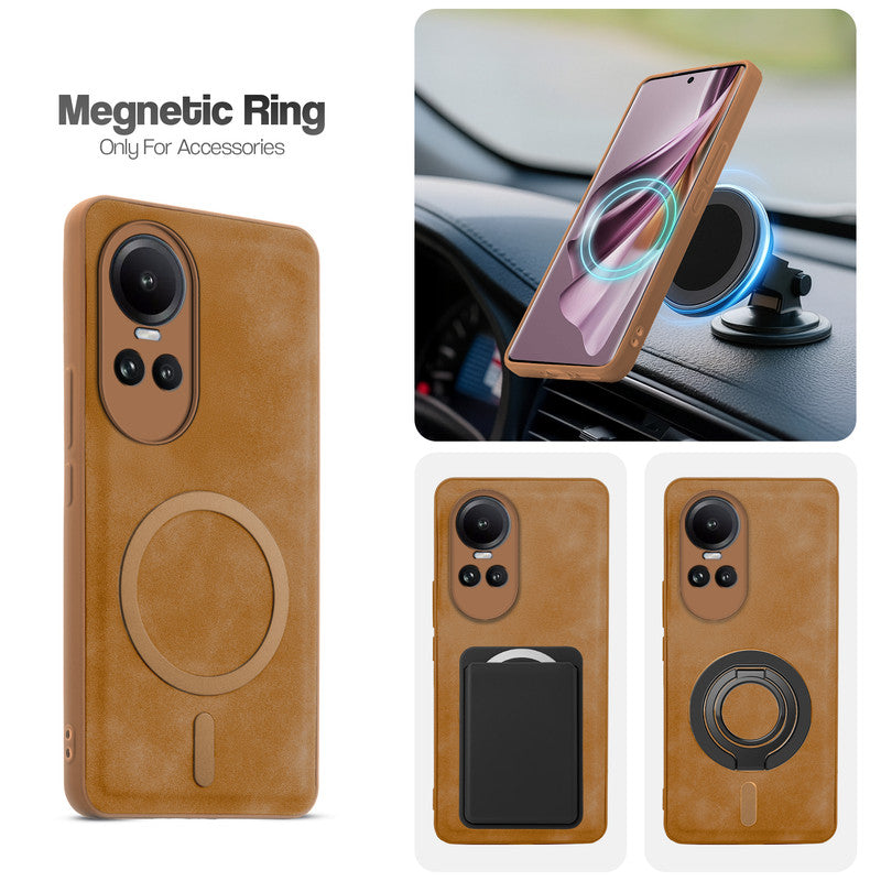 Cushion Grip Leather Case for Oppo Reno 10 5G