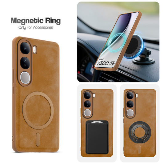 Cushion Grip Leather Case for Vivo Y300 5G