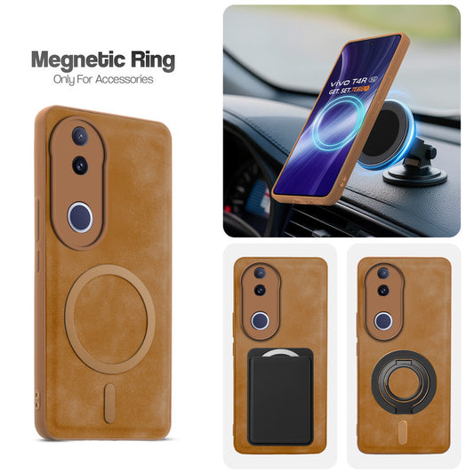 Cushion Grip Leather Case for Vivo T4R 5G