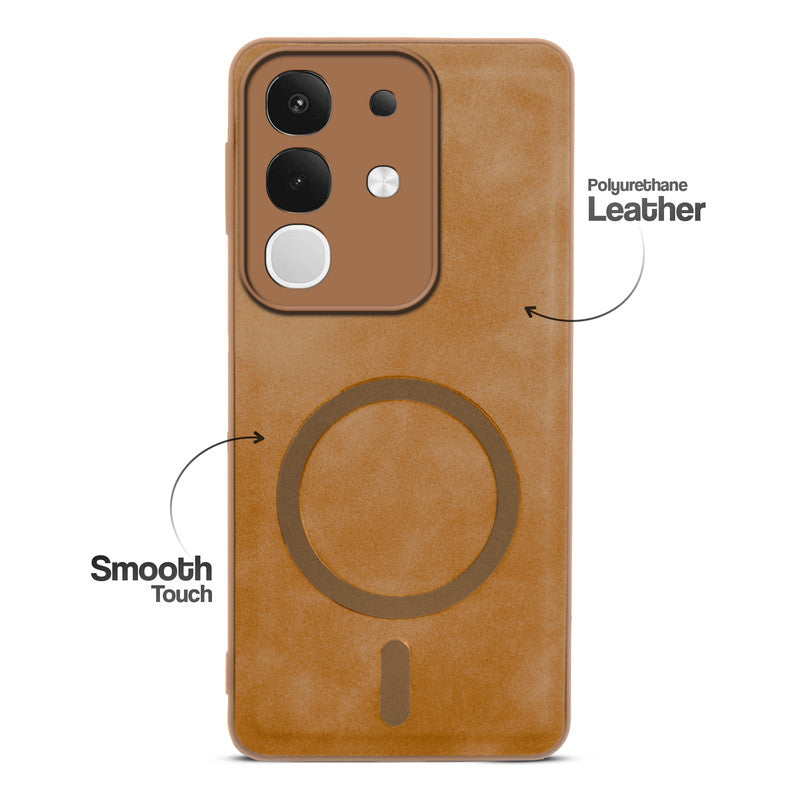 Cushion Grip Leather Case for Vivo T4x 5G