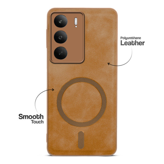 Cushion Grip Leather Case for Realme P3 Lite 5G