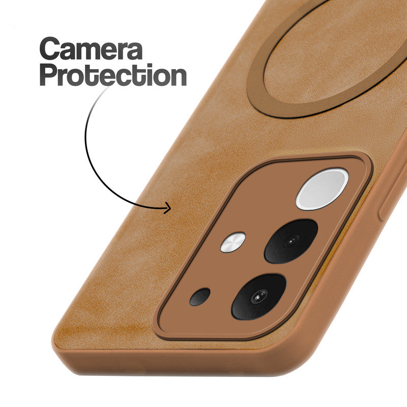 Cushion Grip Leather Case for Vivo T4x 5G