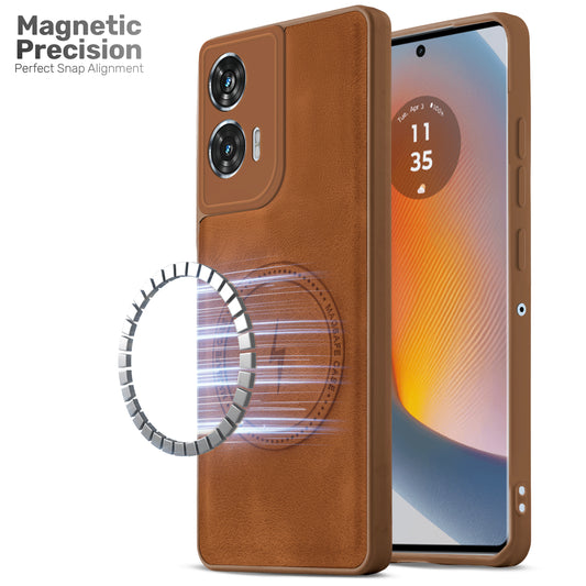 Refined PU Leather Case for Motorola Moto Edge 50 Fusion 5G