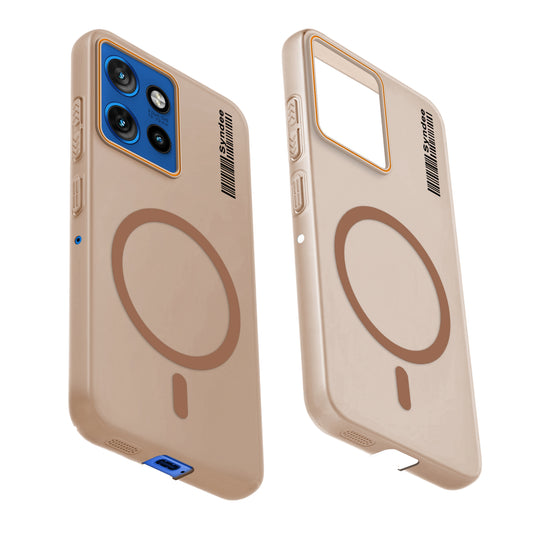 Colourful Frosted Matte Wireless Charging Support Back Cover Case for Motorola Moto Edge 50 Neo 5G With Raised Camera Protection