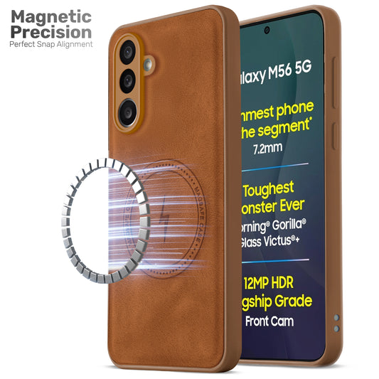 Refined PU Leather Case for Samsung M56 5G