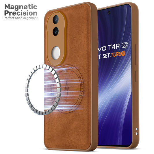 Refined PU Leather Case for Vivo T4R 5G