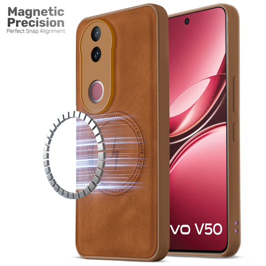 Refined PU Leather Case for Vivo V50 5G