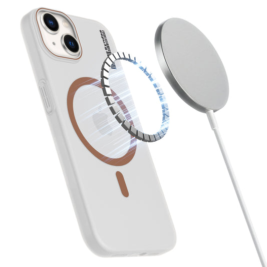 Frosted Sleek Matte Wireless Charging Support Back Cover Case For Apple iPhone 13 With Raised Camera Protection