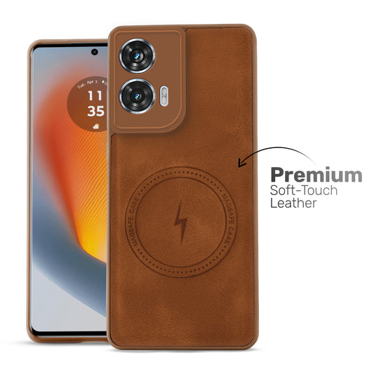 Refined PU Leather Case for Motorola Moto Edge 50 Fusion 5G