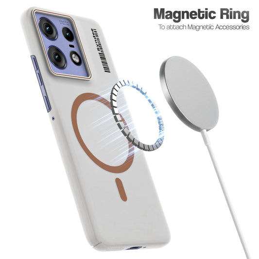 Frosted Sleek Matte Wireless Charging Support Back Cover Case for Motorola Edge 50 Pro 5G With Raised Camera Protection