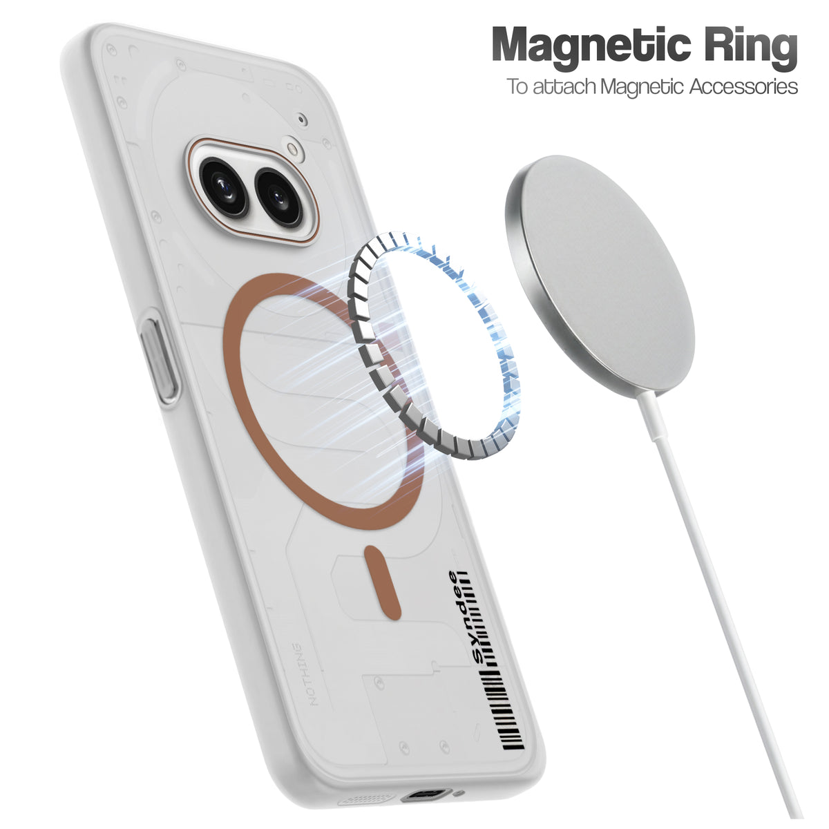 Frosted Sleek Matte Wireless Charging Support Back Cover Case for Nothing Phone 2A With Raised Camera Protection