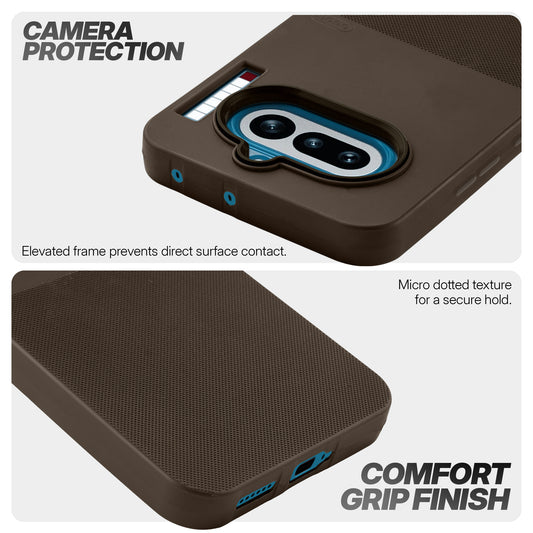 Silicone Matte Back Cover with Textured Grip & Camera Ring Protection for Nothing Phone 4A 5G