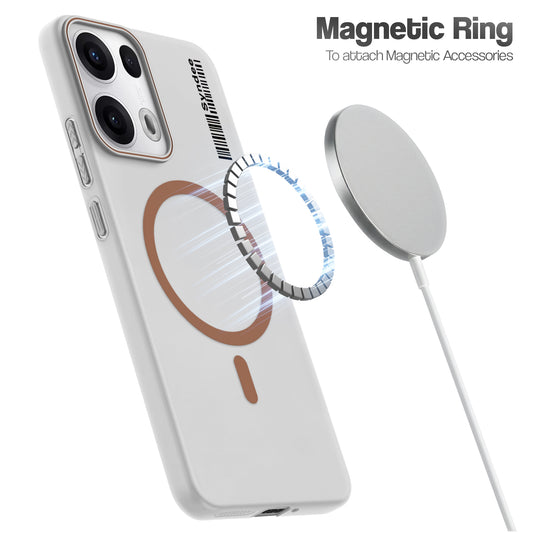 Frosted Sleek Matte Wireless Charging Support Back Cover Case for Oppo Reno 13 Pro 5G With Raised Camera Protection