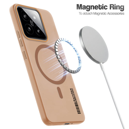 Colourful Frosted Matte Wireless Charging Support Back Cover Case for Xiaomi 14 5G With Raised Camera Protection