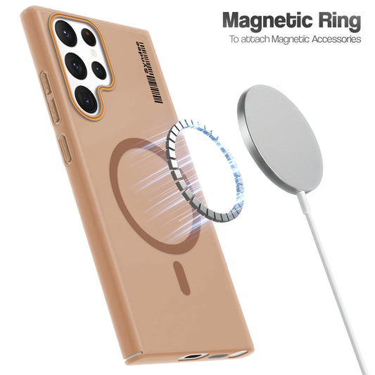 Colourful Frosted Matte Wireless Charging Support Back Cover Case for Samsung S22 Ultra 5G With Raised Camera Protection