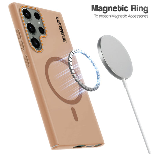 Colourful Frosted Matte Wireless Charging Support Back Cover Case for Samsung S23 Ultra 5G With Raised Camera Protection