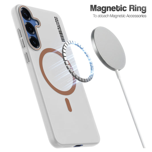 Frosted Sleek Matte Wireless Charging Support Back Cover Case For Samsung S25 5G With Raised Camera Protection