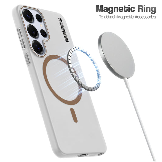 Frosted Sleek Matte Wireless Charging Support Back Cover Case For Samsung S25 Ultra 5G With Raised Camera Protection