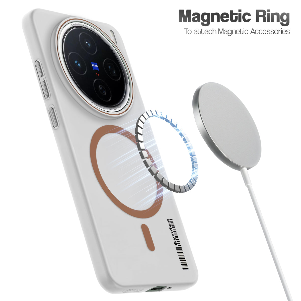Frosted Sleek Matte Wireless Charging Support Back Cover Case for Vivo X200 5G With Raised Camera Protection
