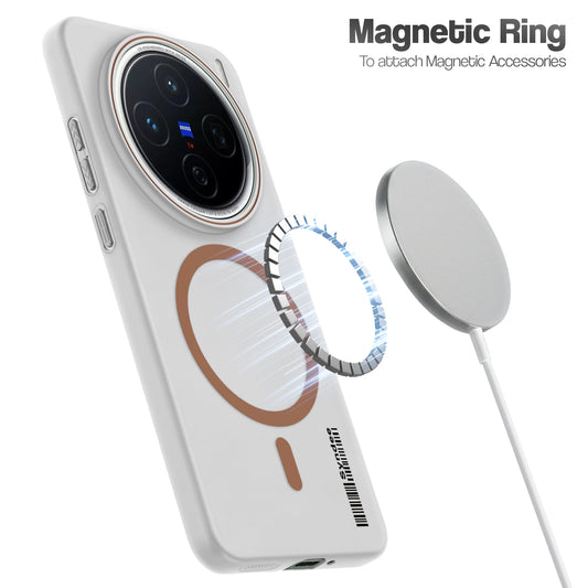 Frosted Sleek Matte Wireless Charging Support Back Cover Case for Vivo X200 5G With Raised Camera Protection