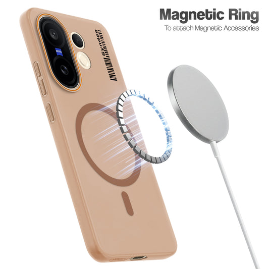 Colourful Frosted Matte Wireless Charging Support Back Cover Case for Vivo X200 FE 5G With Raised Camera Protection
