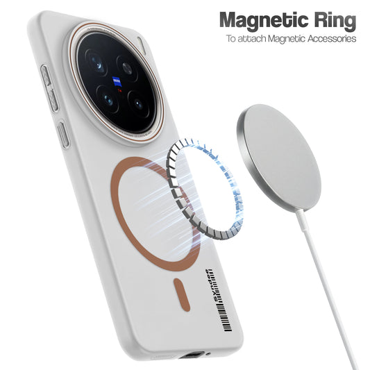 Frosted Sleek Matte Wireless Charging Support Back Cover Case for Vivo X200 Pro 5G With Raised Camera Protection
