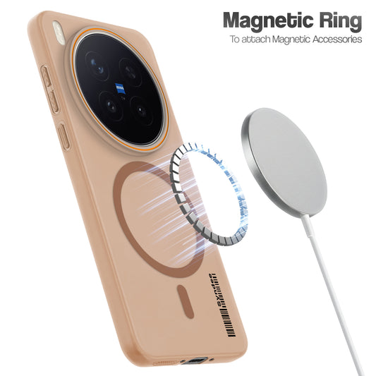 Colourful Frosted Matte Wireless Charging Support Back Cover Case for Vivo X300 Pro 5G With Raised Camera Protection