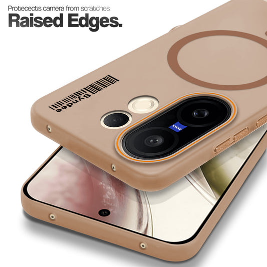 Colourful Frosted Matte Wireless Charging Support Back Cover Case for Vivo X200 FE 5G With Raised Camera Protection