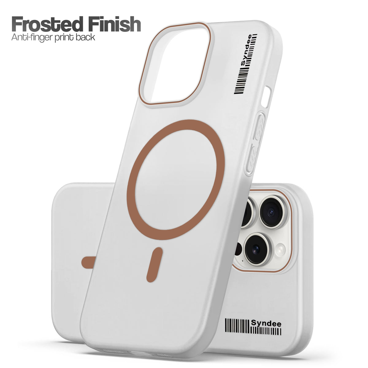 Frosted Sleek Matte Wireless Charging Support Back Cover Case For Apple iPhone 15 Pro Max With Raised Camera Protection