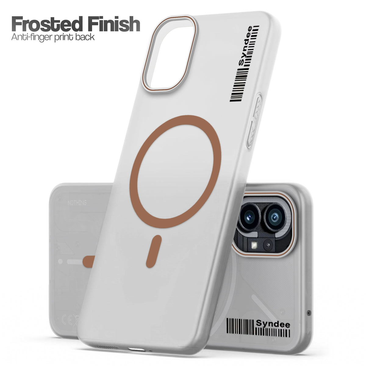 Frosted Sleek Matte Wireless Charging Support Back Cover Case for Nothing Phone 1 With Raised Camera Protection