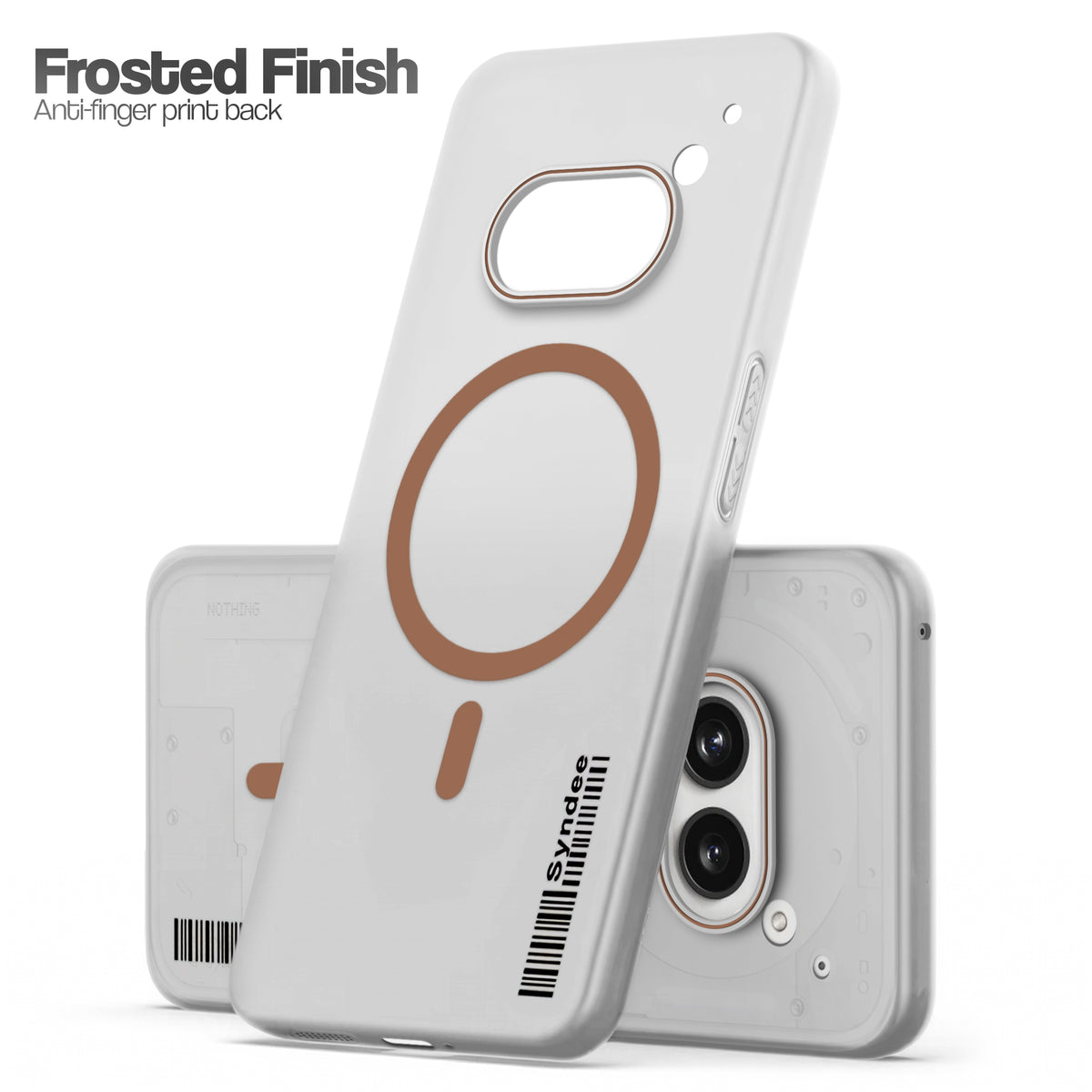 Frosted Sleek Matte Wireless Charging Support Back Cover Case for Nothing Phone 2A With Raised Camera Protection