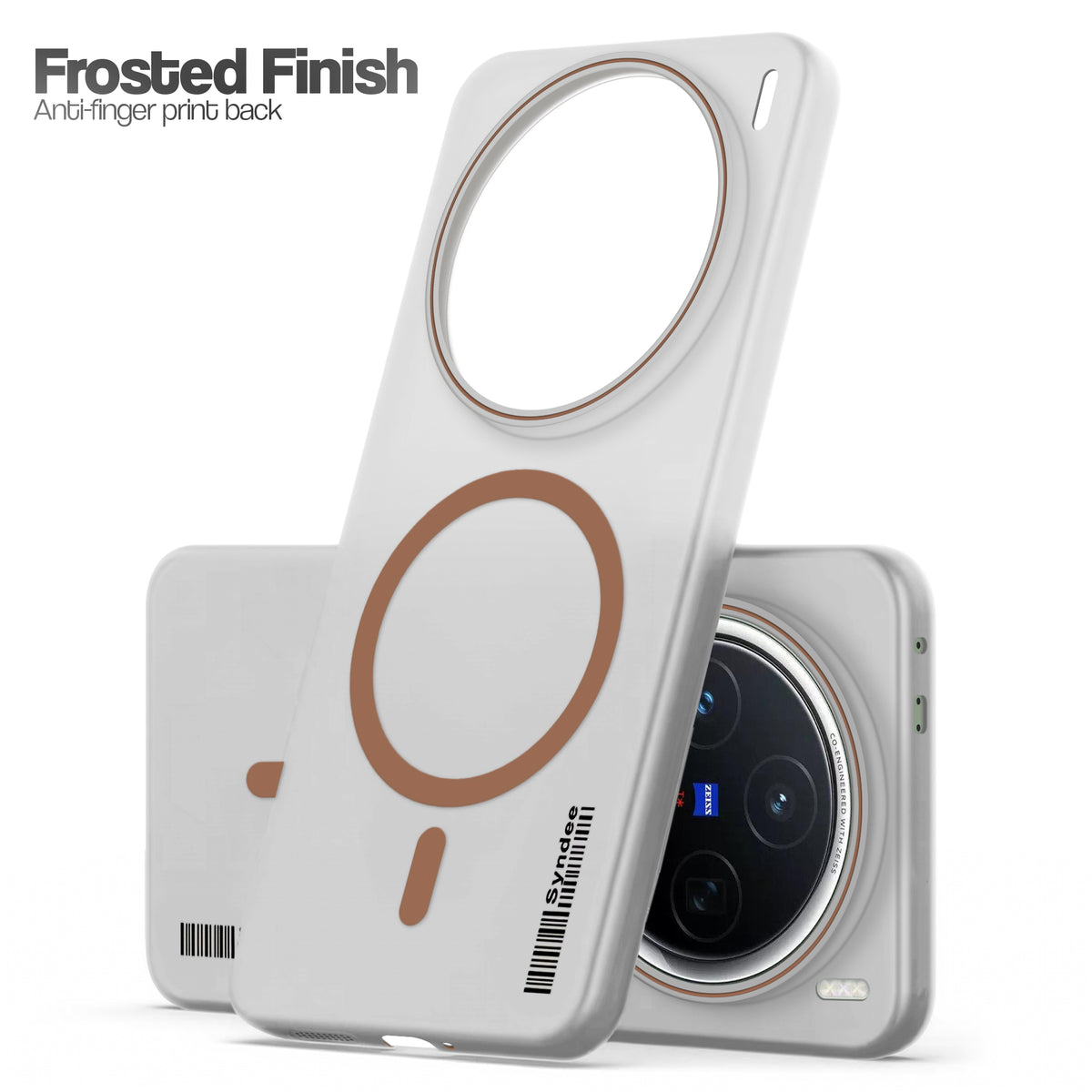Frosted Sleek Matte Wireless Charging Support Back Cover Case for Vivo X200 5G With Raised Camera Protection