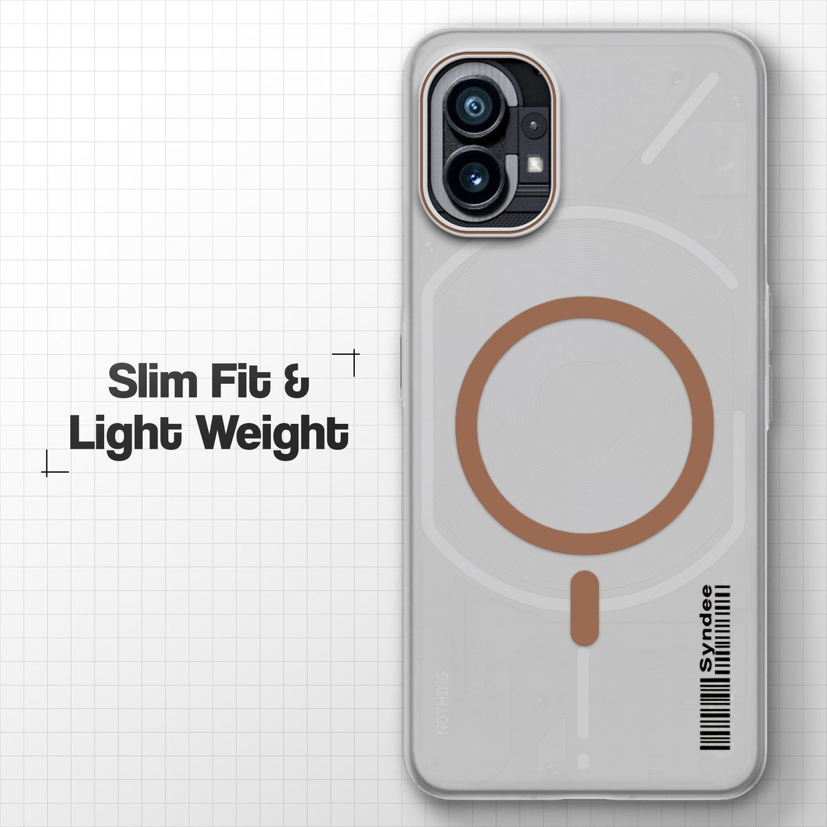 Frosted Sleek Matte Wireless Charging Support Back Cover Case for Nothing Phone 1 With Raised Camera Protection