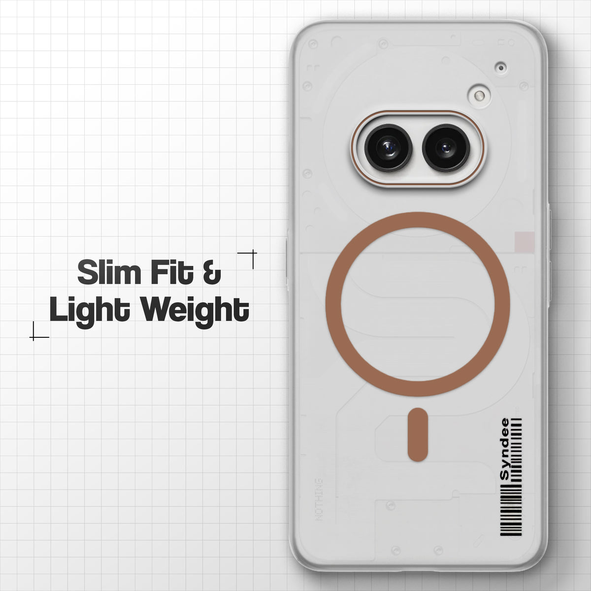 Frosted Sleek Matte Wireless Charging Support Back Cover Case for Nothing Phone 2A With Raised Camera Protection