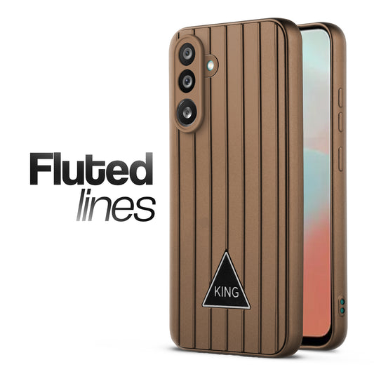 Glossy Matte Line Texture Back Cover for Samsung F56 5G