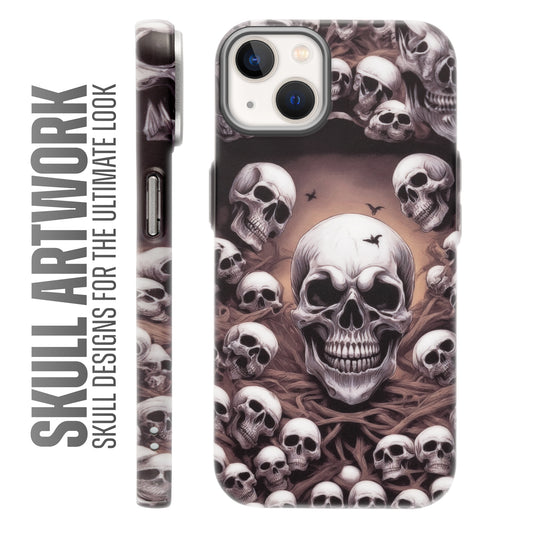 Nightfall Skull Cluster Design With Hard Back Case For Apple iPhone 15 Plus