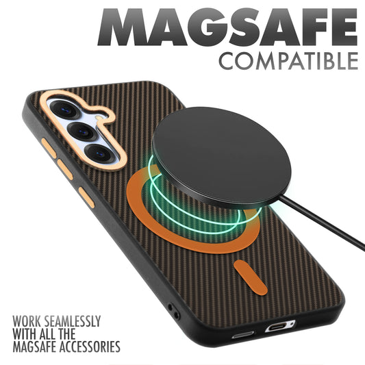 MagSafe Ready Checks Printed Back Case For Samsung S24 5G with Enhanced Grip